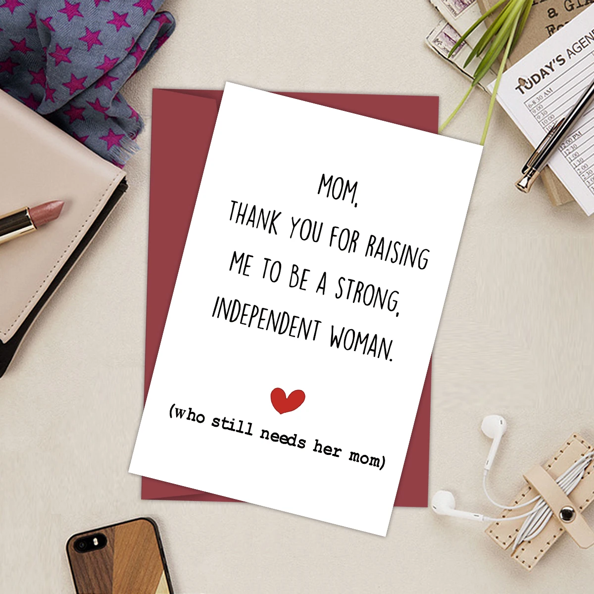 

1PC Mother's Day Gift Card, Sweet Thank You Card For Mums That Still Need Mums Easter Gift, Mother's Day Card From Daughter