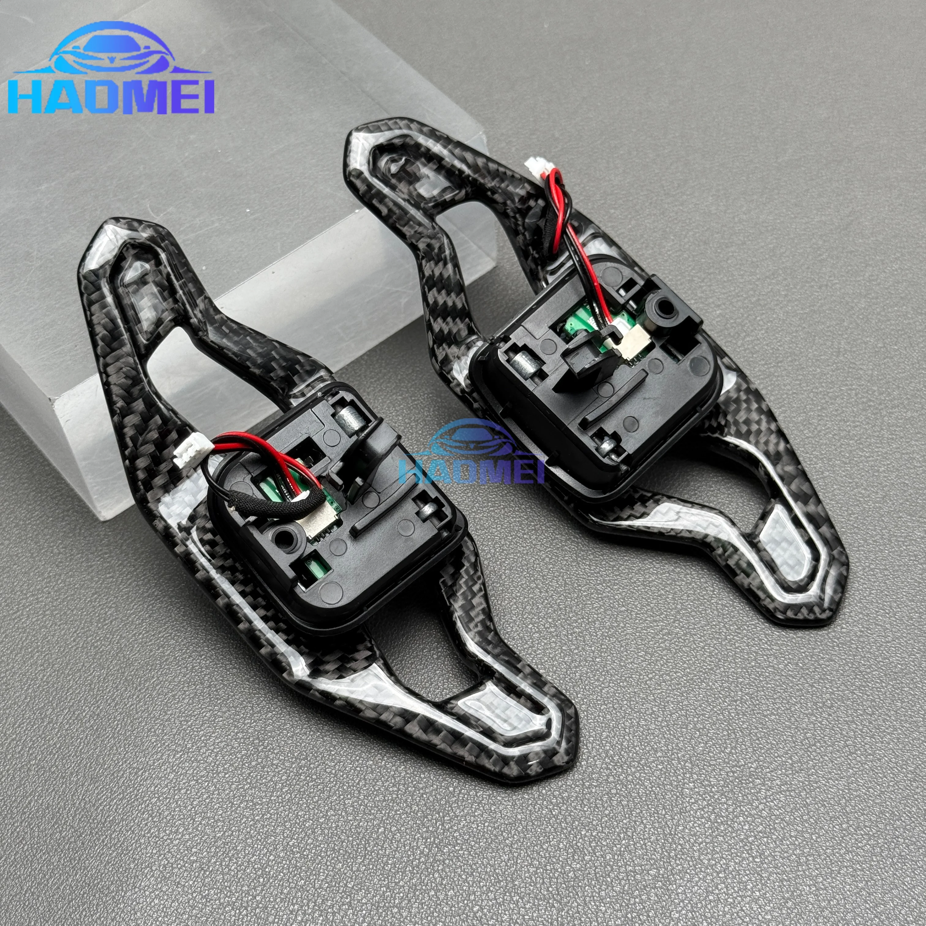 Carbon Fiber Car Shift Paddles for Audi A3 A4 A5 Q5 Q7 - New Model Suitable Shift Knob with Good Texture