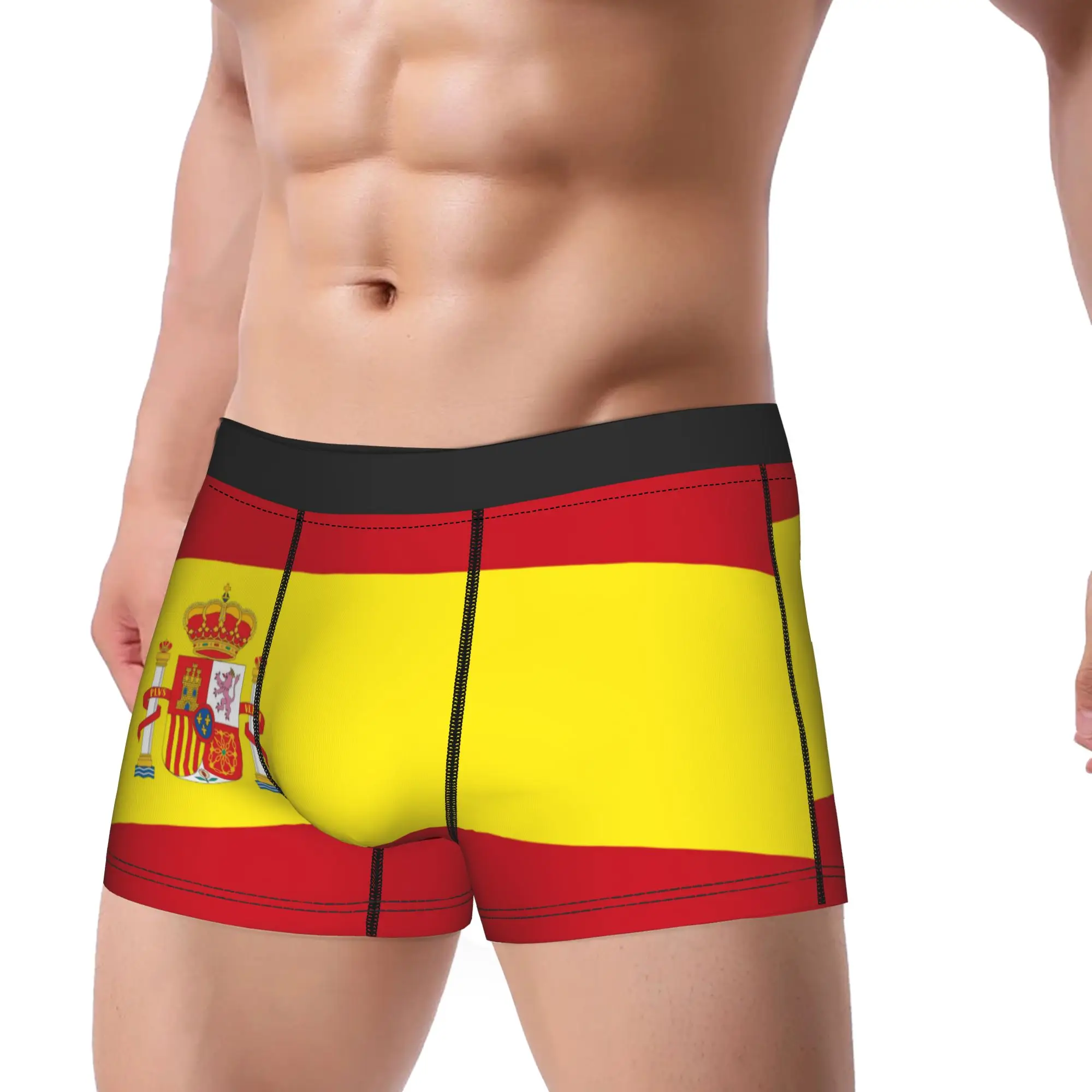 Spain  Merch Boxers Briefs Fun Underwear Super Poly Football Boxer Shorts Gag Gifts For Men