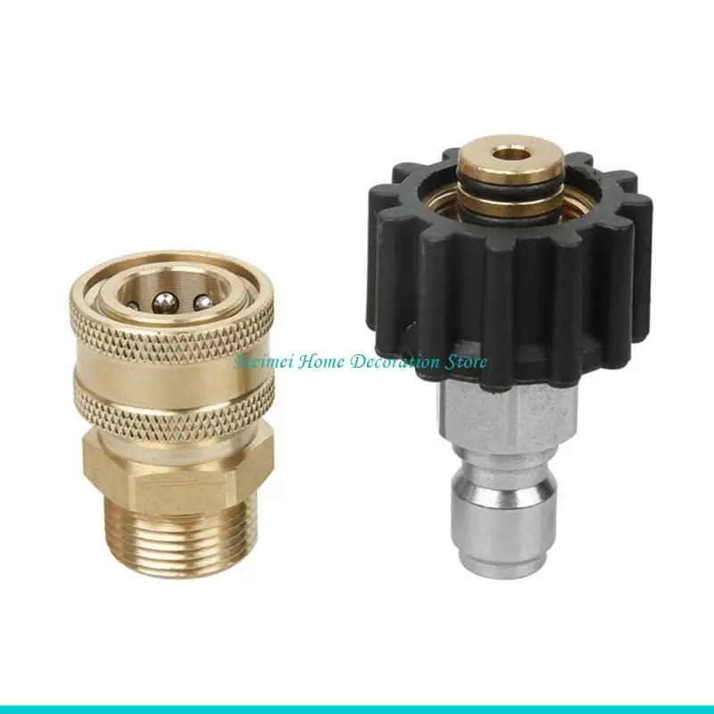 

H7BF, 2 шт., адаптер для мойки высокого давления M22, 14 мм/15 мм, поворотный разъем с внутренней резьбой для быстрого разъема