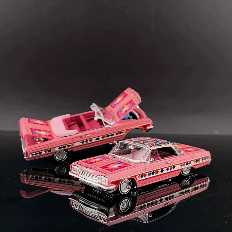 FW Diecast 1:64 Scale Impala Lowrider Alloy Car Model Static Display Collectable Toy Gift Souvenir Decoration Hobby Collection