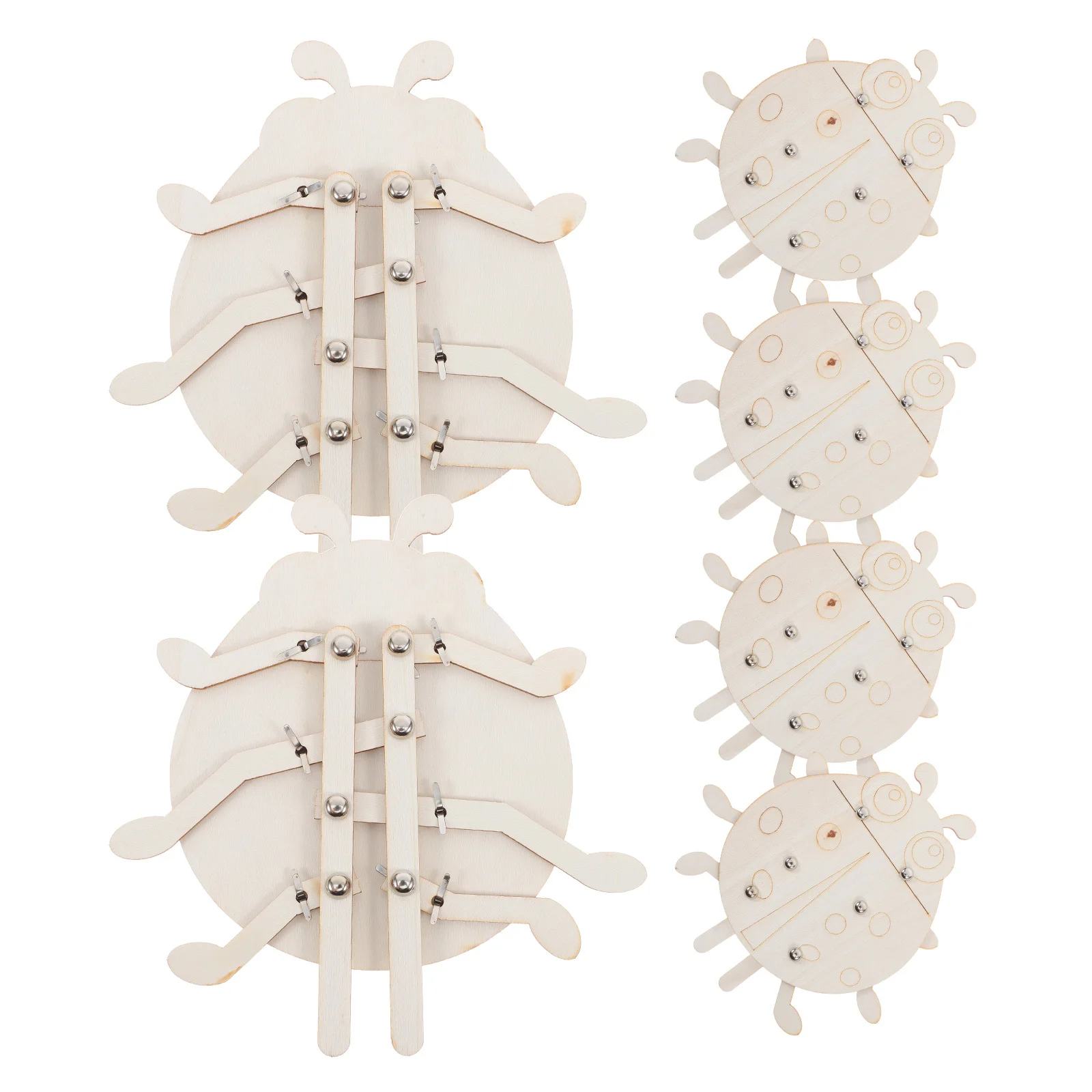 

6Pcs Ladybug Wood Cutouts Unfinished Wooden Shapes DIY Kids Painting Craft Nursery Door Classroom Birthday Wedding Decoration