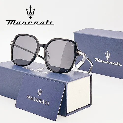 Imagen 2 del producto Gafas MASERATI, gafas de sol polarizadas de lujo UV400 para hombres y mujeres, gafas de conducción de moda, moda de alta gama y calidad superior