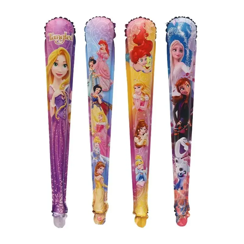 5/10pcs/Lot Disney Mickey Minnie Mouse Frozen Princess Balloons Hand Holding Sticks Air Globos Party Decor Baby Shower Supplies