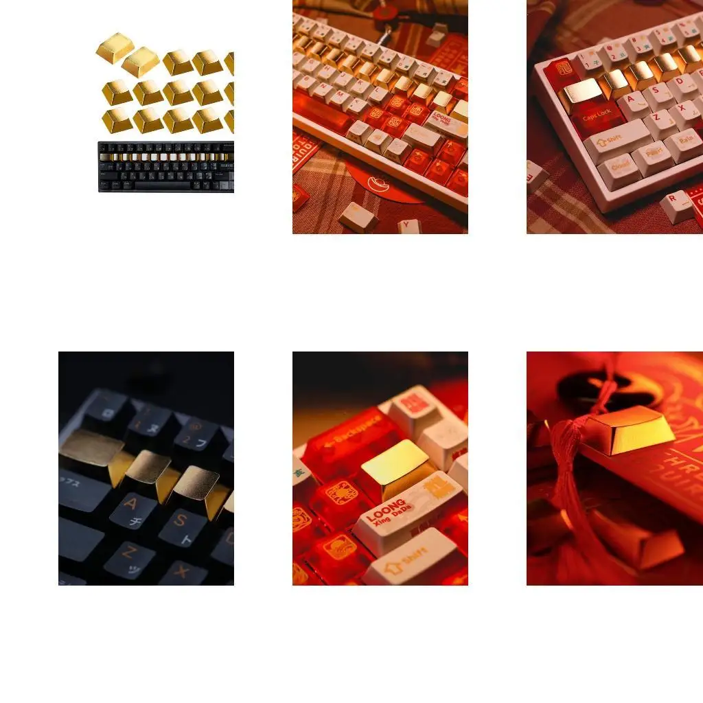 

R53C Цинковые сплавные сплавы металлические клавиши для механических клавиатур, набор 15 шт.