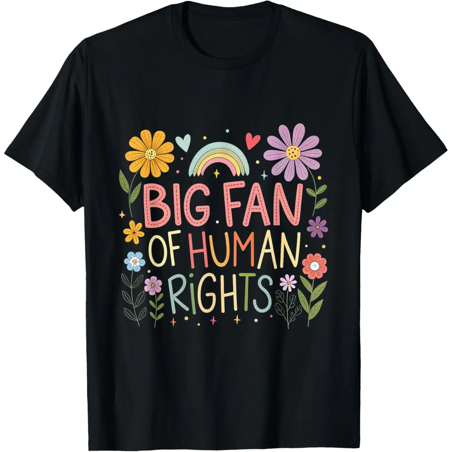 Women's Human Rights Quote Graphic T-Shirt, Casual Round Neck Short Sleeve Top in a Breathable , Light, Shortsleeve, Tee, Tshirt, Soft, Statement, Style, Gift‑Ready Tee