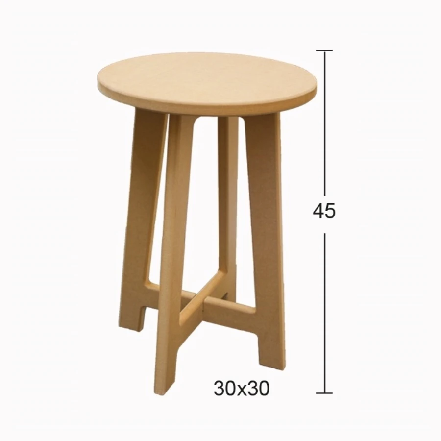 İB11 Medium Size Stool, Disassemble Can Be Painted Mdf Stool