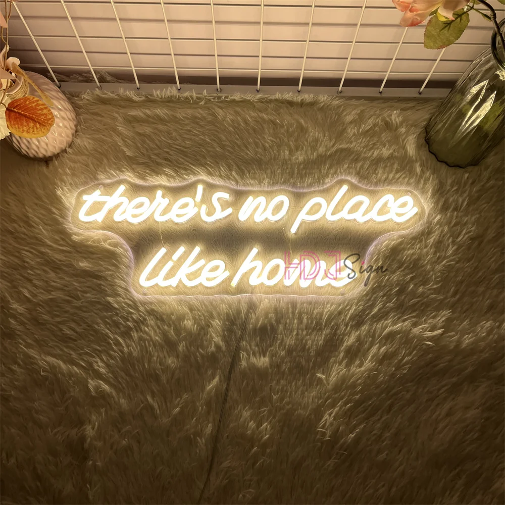 لا يوجد مكان مثل المنزل النيون Led تسجيل الجدار الشنق ديكور غرفة المنزل LED أضواء النيون USB غرفة نوم الديكور هدية عيد ميلاد