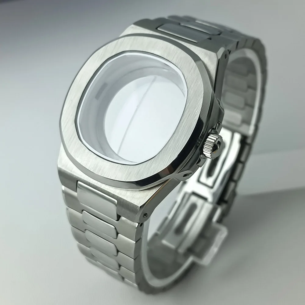 

Стальной корпус в форме коробки диаметром 43 мм, подходит для часов NH35, сапфировое стекло с циферблатом 29,5 мм, совместимое с деталями механизма NH34 NH35