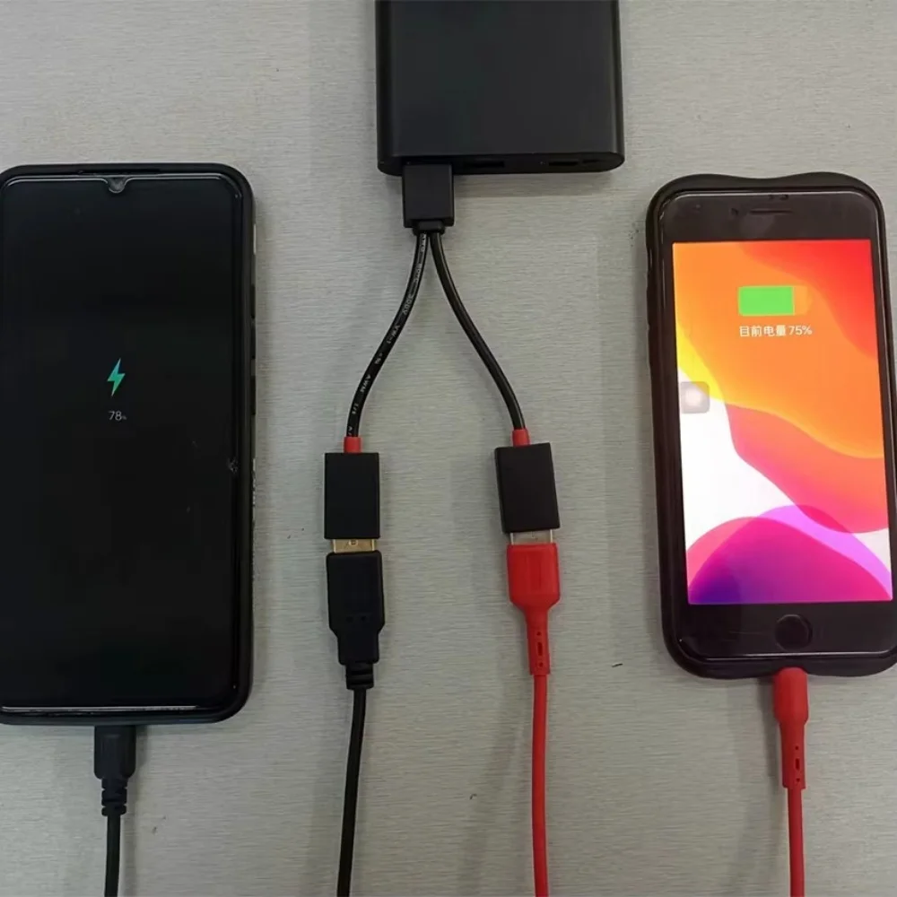 1 In 2 Out USB HUB Car Splitter Cable Multifunction Adapter Cord Charging Car Dash GPS Phone Dual Power Supply
