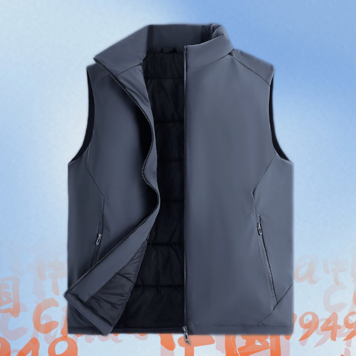 

2025 Trendy Men's Fashionable Spring, Autumn, and Winter Cotton Vest, Young Casual Winter Wear, Warm, Comfortable, and Versatile