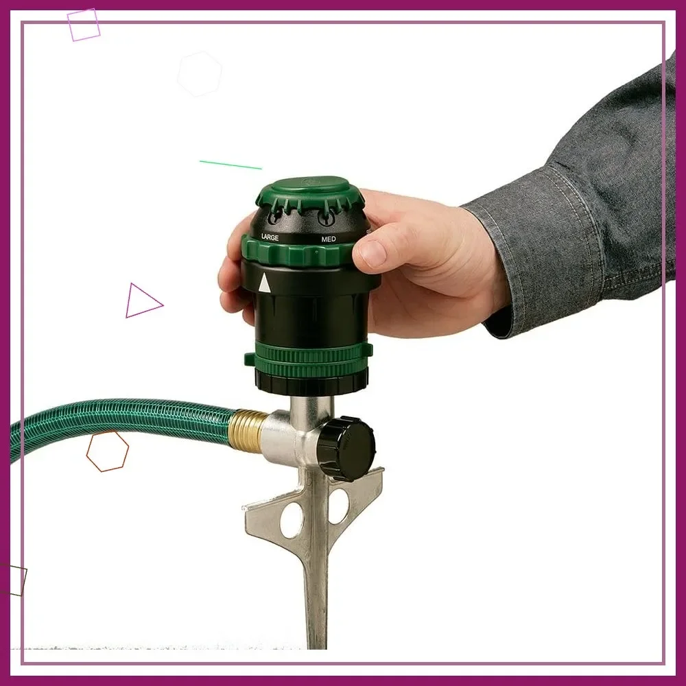 10-Pack Gear Drive Sprinkler with 6 Spray Patterns for Efficient Lawn Watering