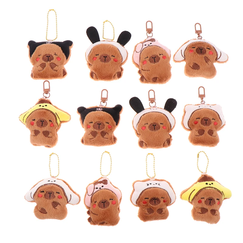 

Kawaii Sanrio capyтеперь фотография, мультяшная плюшевая игрушка, мягкое животное, брелок для ключей, подвеска для сумки, детский подарок