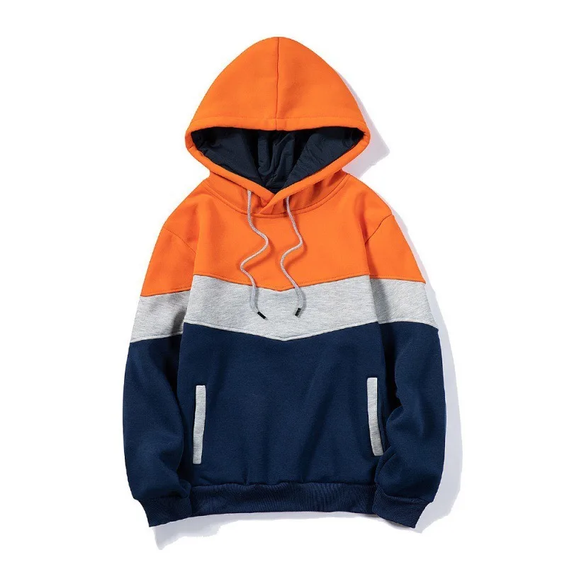 2024 new men's hoodie casual sports hoodie can wear outdoor running sports coat matching color fitness hoodie men