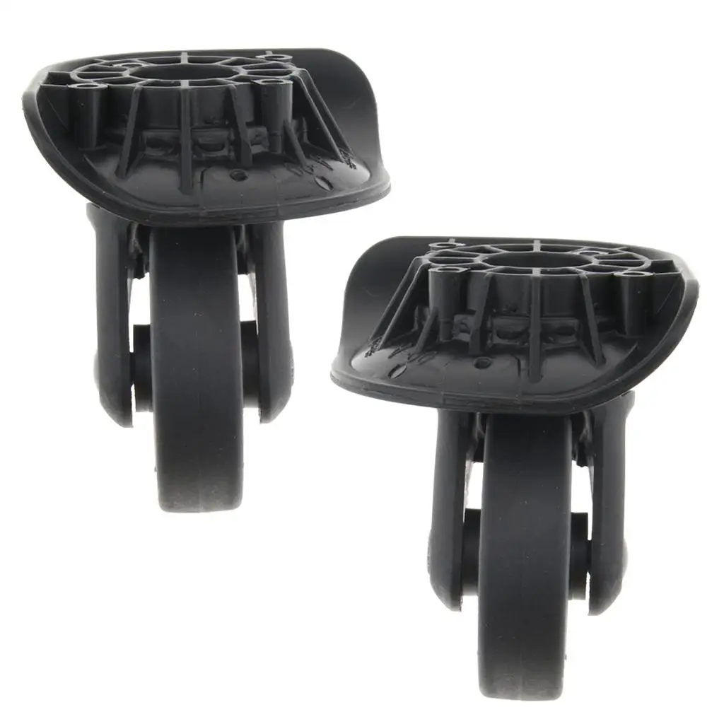 

1 Pair Luggage Wheels Replacement Universal Trolley Fixed Casters - Flexible and High Quality （ A90 ）