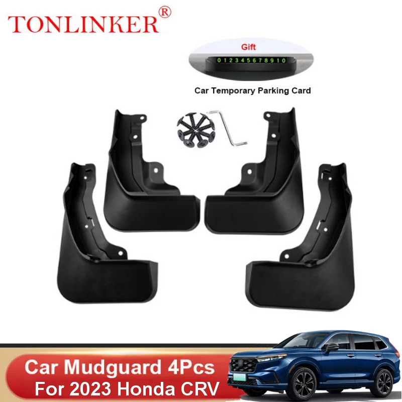 TONLINKER 4 PCS Car Mudguard For HONDA CRV 2023- Front Rear Mudguards Splash Guards Fender Mudflaps Accessories