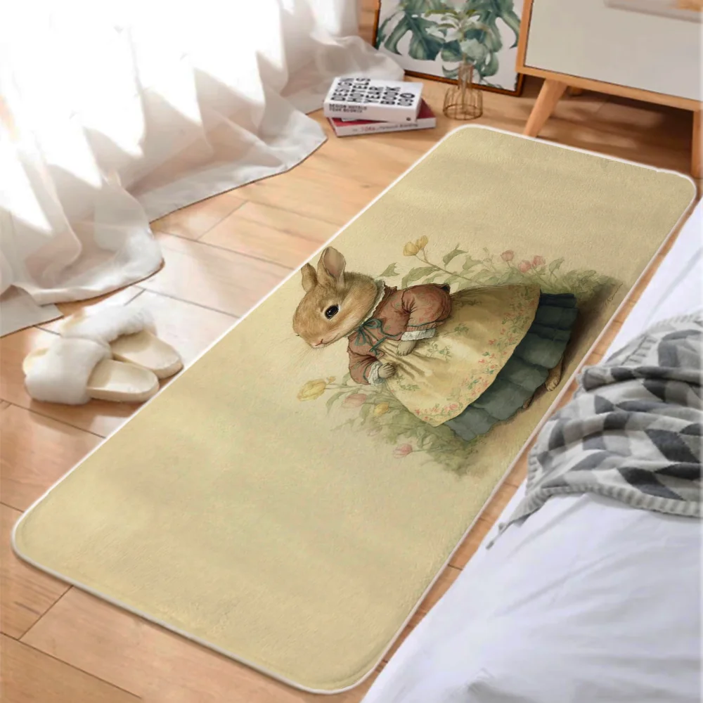 Bathroom Mat Rabbit for Hallway on the Floor Rug Doormat Home Kitchen Carpet Funny Entrance Door Mats Living Room Rugs Carpets