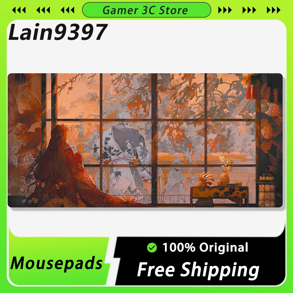 

Lain9397 Leather Mousepads Waterproof Anime Gaming Mousepad 1.8x300x600mm Non-slip for E-sports FPS PC Gamer Accessories Gifts