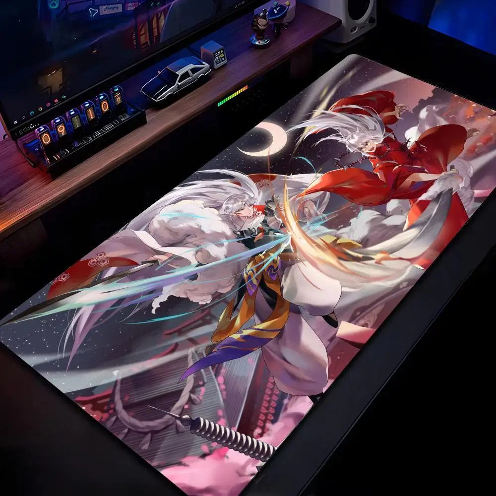 Anime Inuyasha Mouse Pad Mousepad HD Printing Computer Gamers Locking Edge Non-slip Mouse Pad XXL90x40cm Keyboard PC Desk Pad