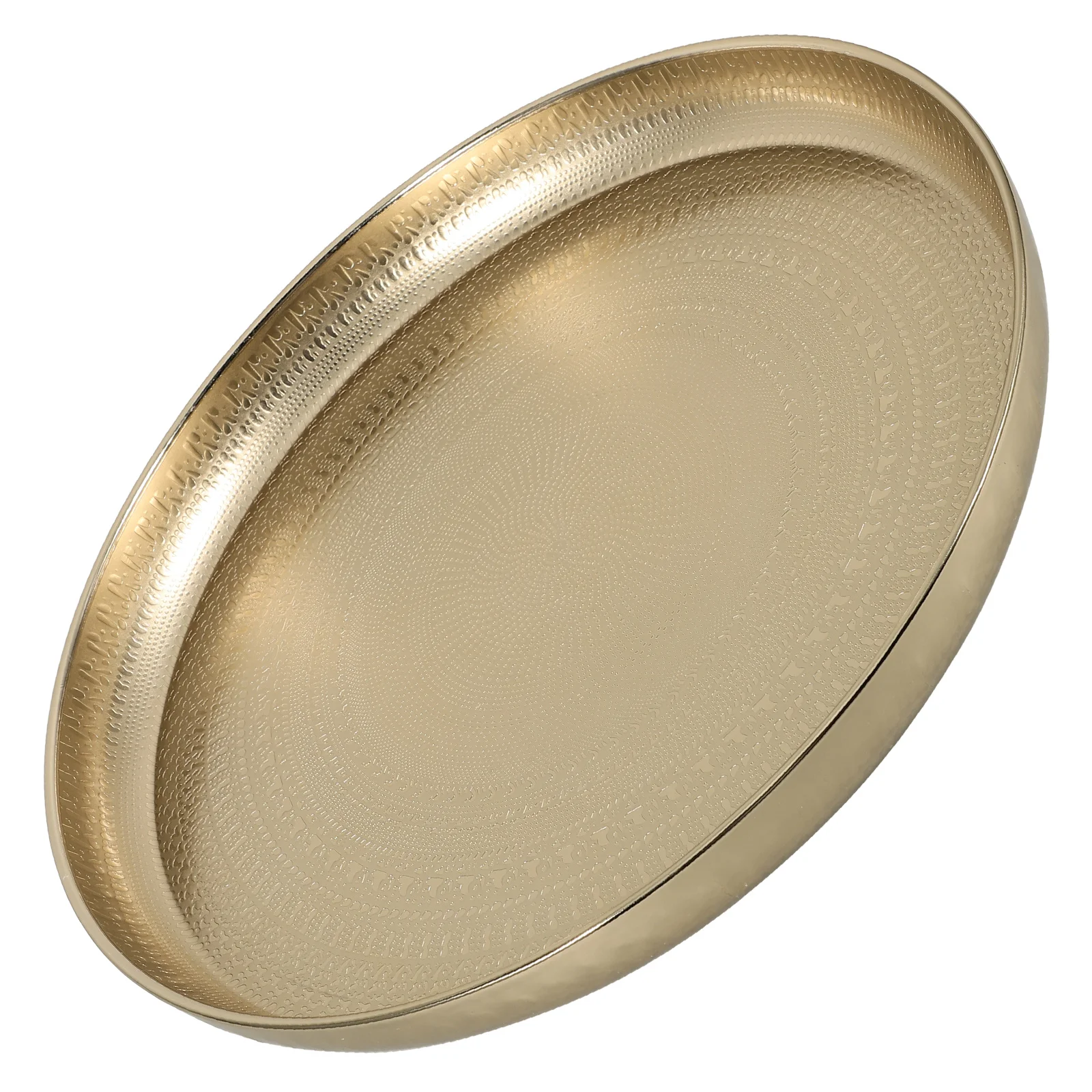 

Metal Fruit Tea Tray Round Portable Serving Platter For Home Office Party Picnic Snack Storage Holder Appetizer Dish