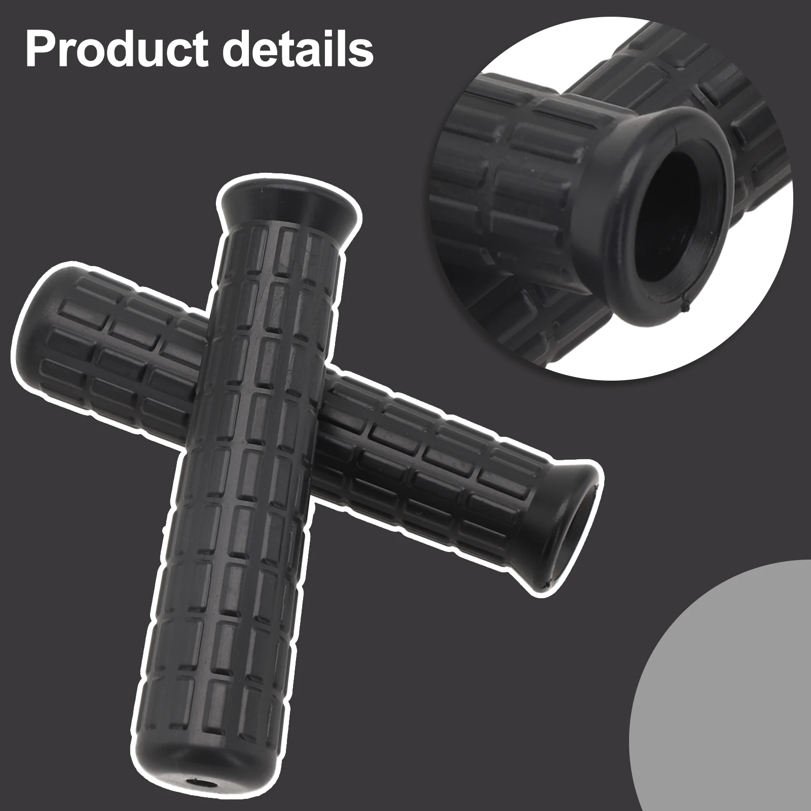 High Quality Rubber Handles Wheelbarrow 2 Piece 2* Weatherproof 2x Barrow Handle Black Grips Handlebar Non Slip