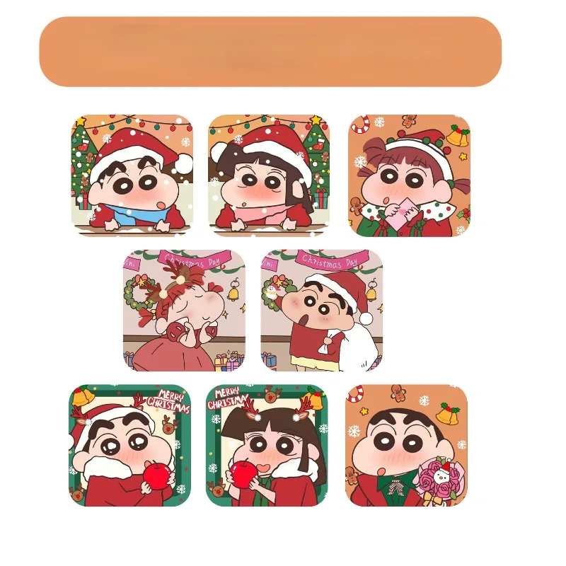 

New 500PCS Crayon Shin-chan Anime Cartoon Christmas Graffiti Stickers Decoration Laptop Stationery Glue-free Stickers