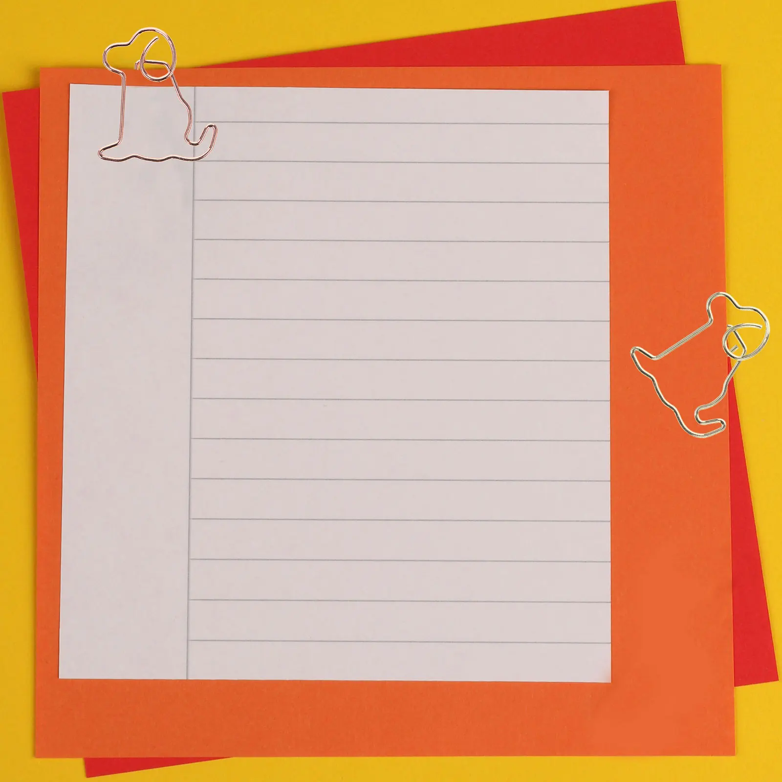 

50 Pcs Dog Shaped Paper Clips Multicolor Stainless Steel Office Supplies Cute Bookmarks for Files Photos Papers Letters