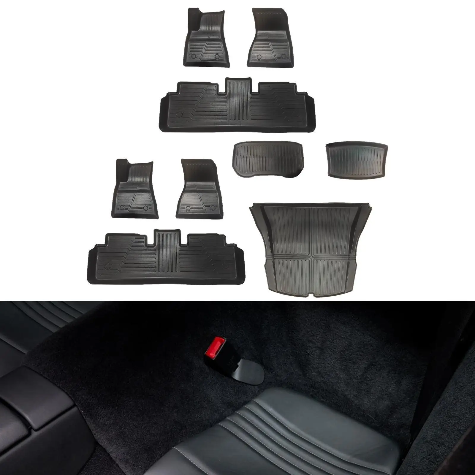 

Автомобильные коврики Сменные напольные вкладыши для Tesla Model 3 2023-2024