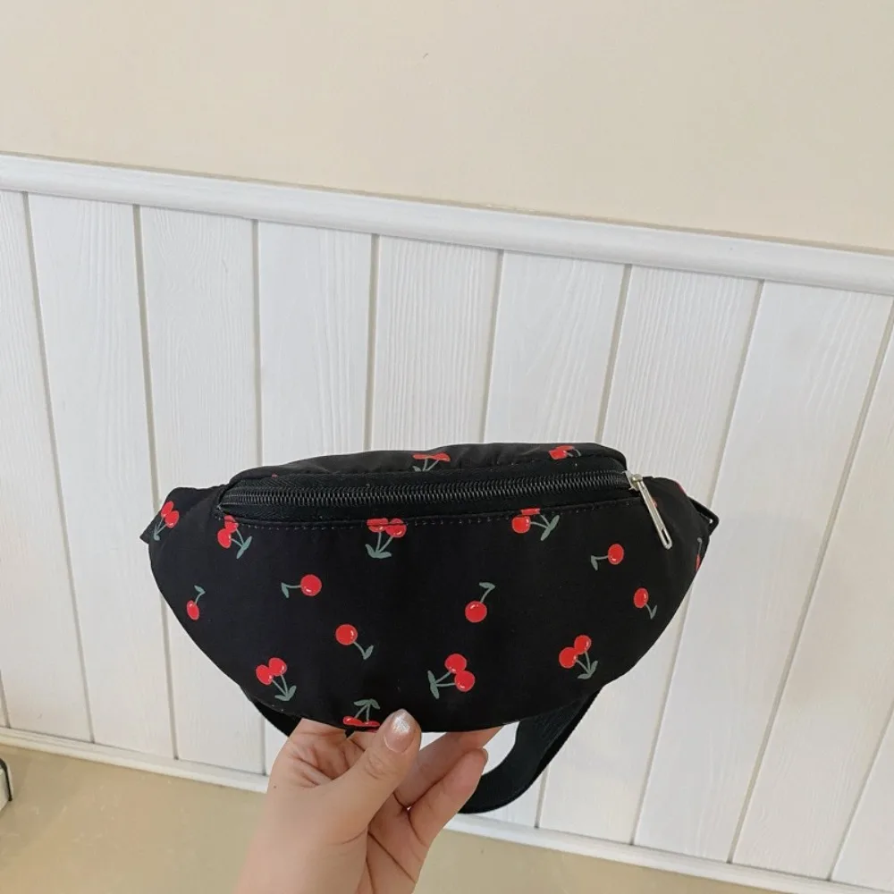 Sweet Polyester Cherry Crossbody Bag Cartoon Cherry Shoulder Pouch Waist Pack Women