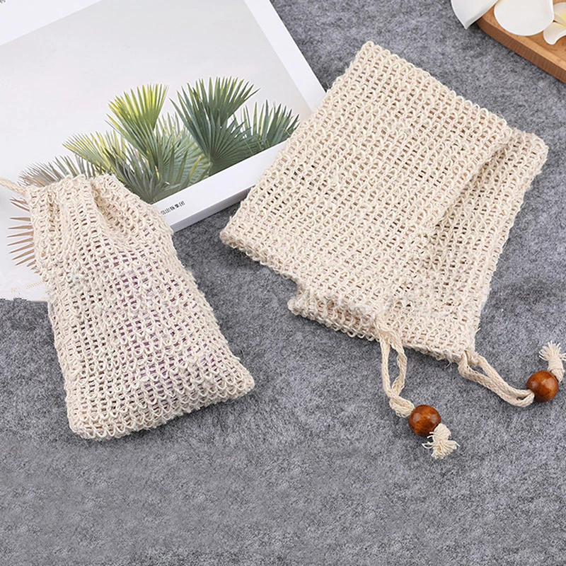 

10pcs/set Soap Saver Exfoliating Natural Sisal Soap Bag Pouch For Prolong Soap Life 9×14cm