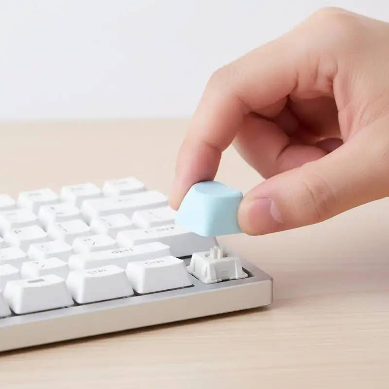 Blank Heart Shaped Cherry Keycaps PBT Thick 1U 10/20pcs No Engraved for Mechanical Keyboard Gamer Custom Decor