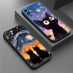 TPU Soft Phone Case for Motorola Moto G9 Plus Edge 20 Pro Edge 30 Neo Edge 40 Pro G200 5G One Fusion Plus Starry Sky Cat Cover