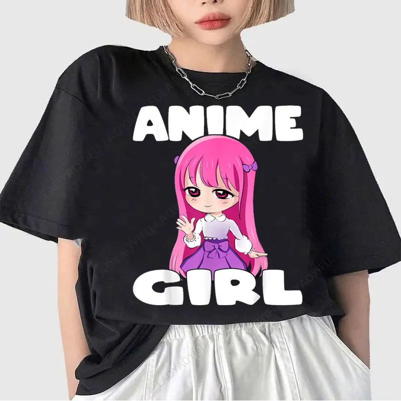 أنيمي فتاة عاشق للمراهقين مانغا Kawaii Otaku الجرافيك تي شيرت هايت الجودة 100% القطن شوجو فتاة نمط Y2k ملابس فتاة الهدايا #1