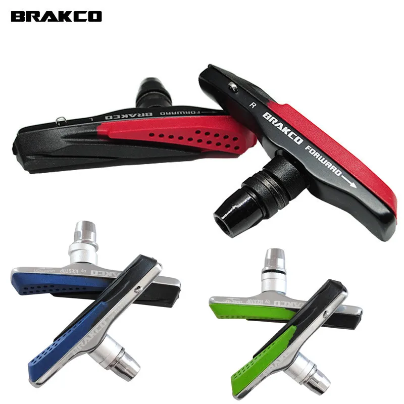 Mountain Bike Brake Shoe V-Clip Brake Pads, Replaceable Brake Pad Lengthened Silent Wear-Resistant Road Universal 72mm Brake Pad