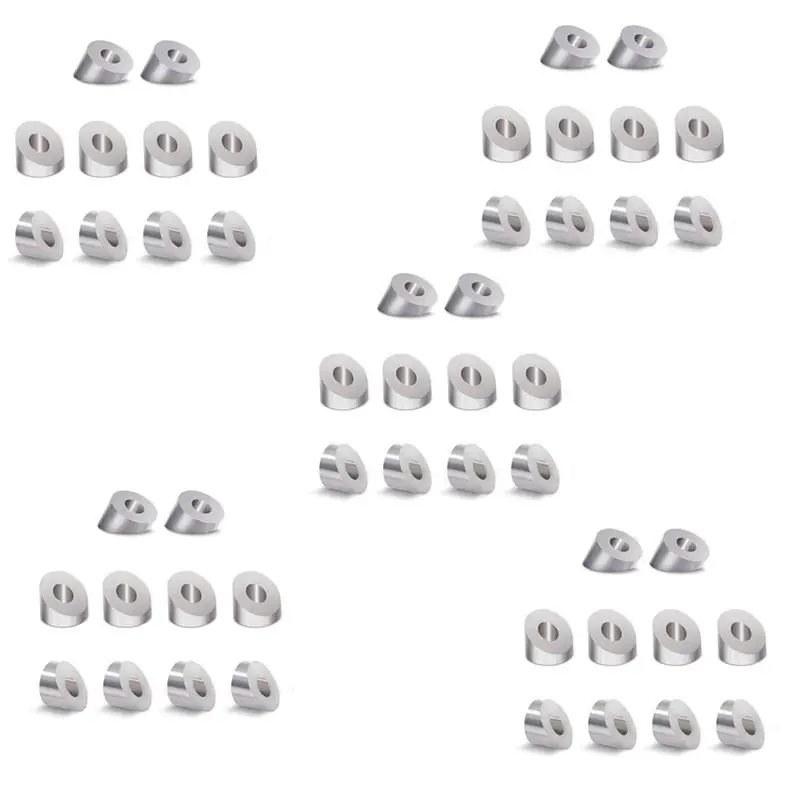 

ABJN-50Pack, 30-градусная угловая фасочная шайба из нержавеющей стали, 1/4 дюйма/6,6 мм, 30-градусная шайба для комплекта кабельных ограждений