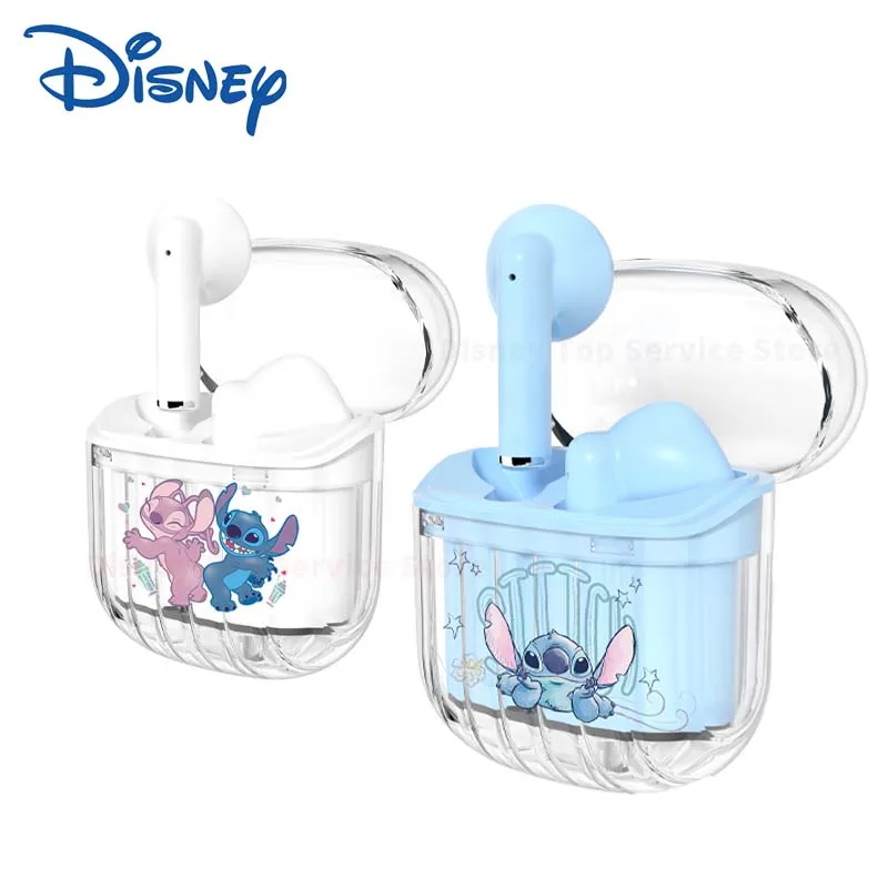 New Disney Lilo & Stitch Angel Wireless Bluetooth Earbuds HiFi Sound HD Call Headsets Smart Touch Low Latency Long Endurance