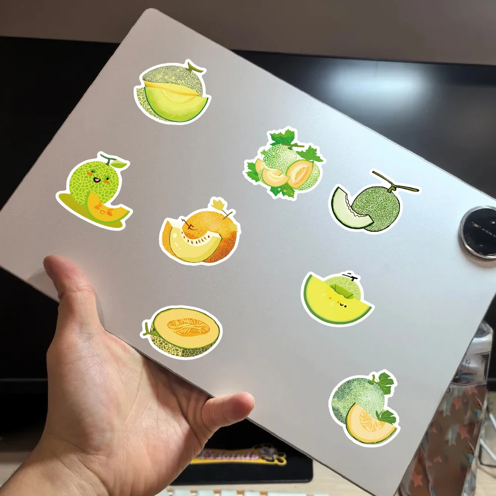 Collection d'autocollants de Melon animé, 54 pièces, décalcomanies de fruits amusantes pour coque de téléphone, carnet de notes, bricolage artisanat, assortiment d'autocollants alimentaires