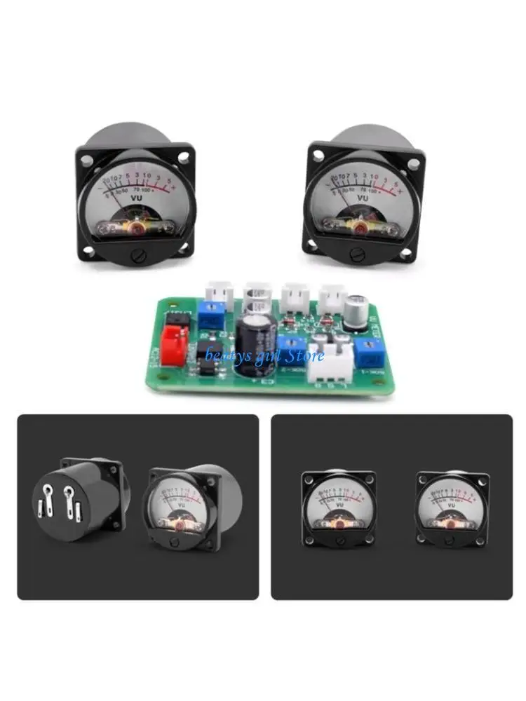 

C7AB Preamp and VU Meter Set Power Amplifier VU Meter Head with Front Driver Module Board and Connection Cable