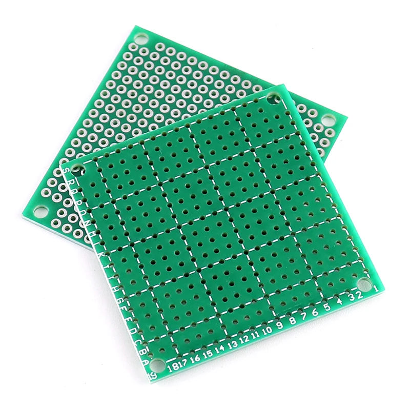 Imagem -02 - Single Sided Protótipo Pcb Kit Faça Você Mesmo Universal Circuito Impresso Breadboard Kit Verde 5x5cm Pcs