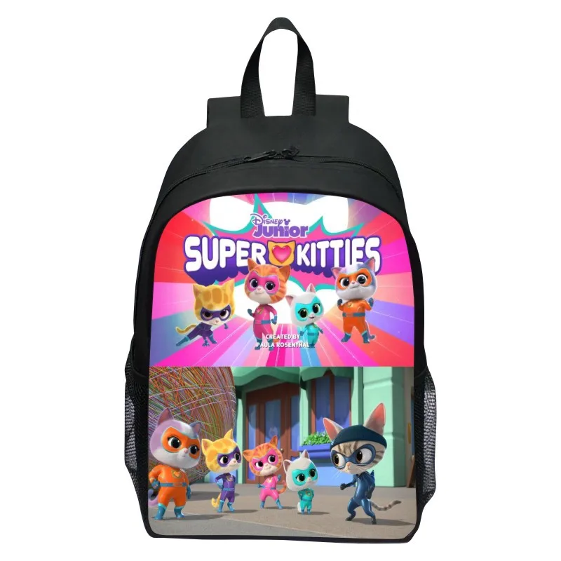 Ransel anak-anak 16 inci, SuperKitties, ransel sekolah dasar dan menengah, ransel TK untuk anak laki-laki dan perempuan
