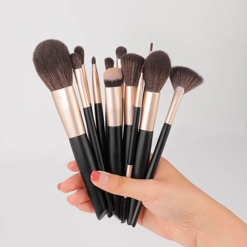 High-end Black Gold12Makeup Brush Set Soft Powder Brush Angled Contour Brush Blush Brush Foundation Eyeshadow