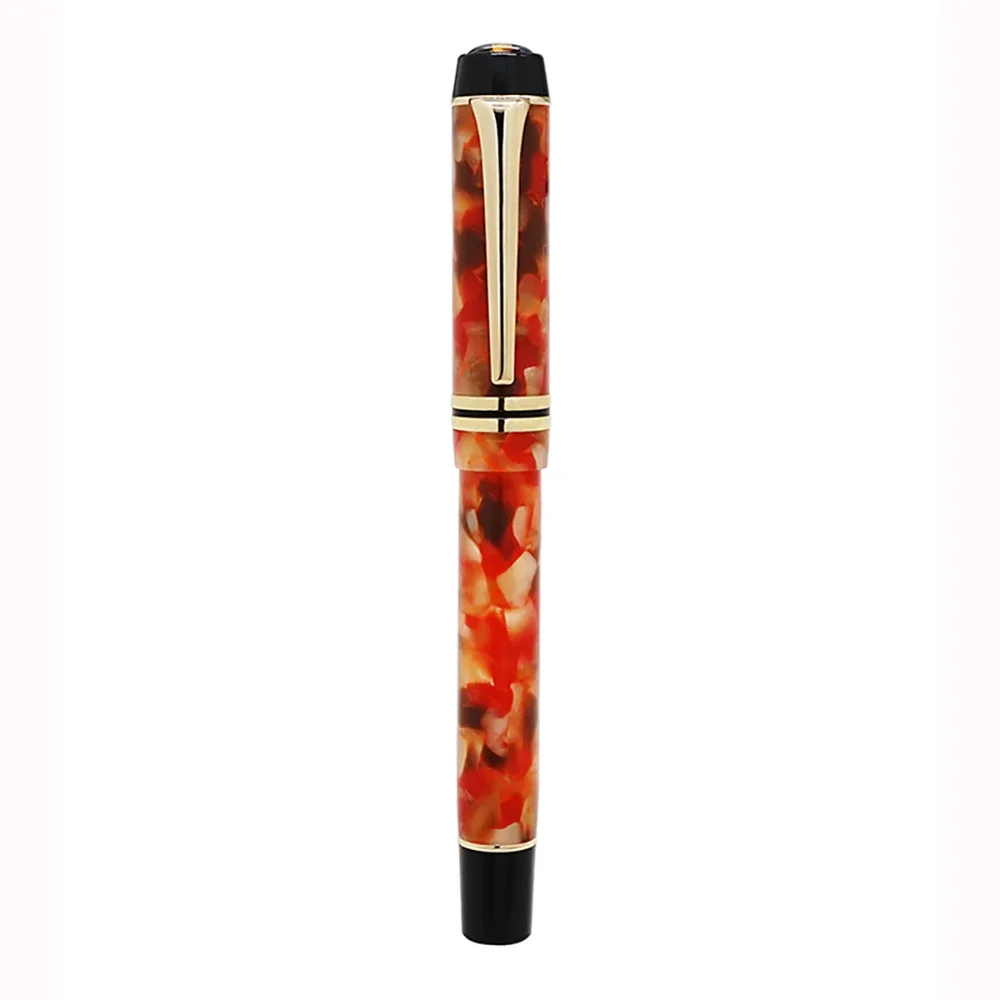 NEW Kaigelu 316 Celluloid Ice Red Fountain Pen Beautiful Marble Patterns Iridium EF/F/M Nib Pen Writing Gift for Office Business