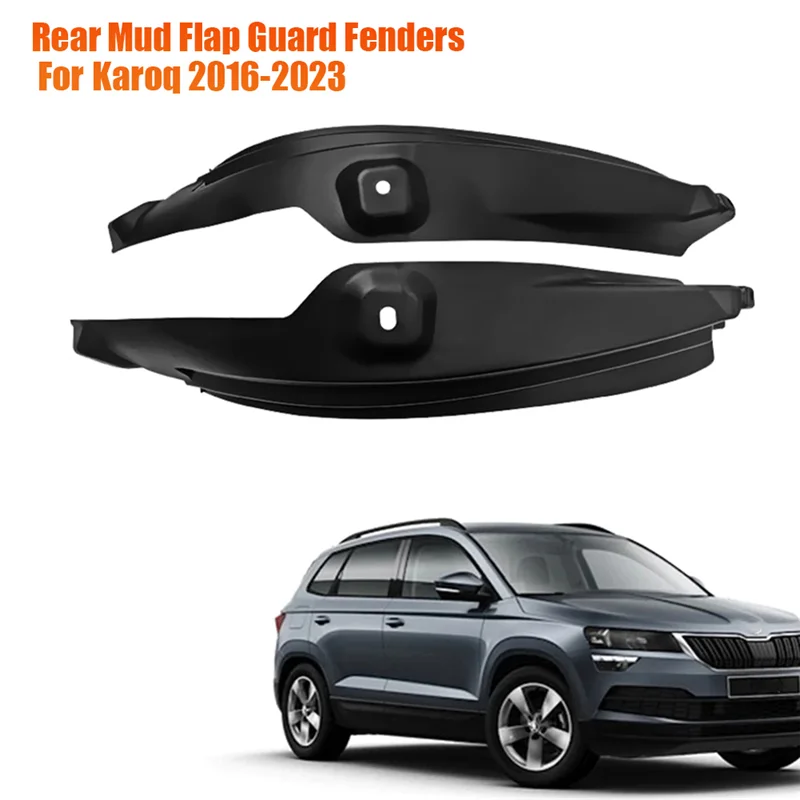 1 Pair Car Rear Mud Flaps for Skoda Karoq 2016-2023 Fenders Mudguard Guard Splash Mudflaps Tire Mat Modification Styling