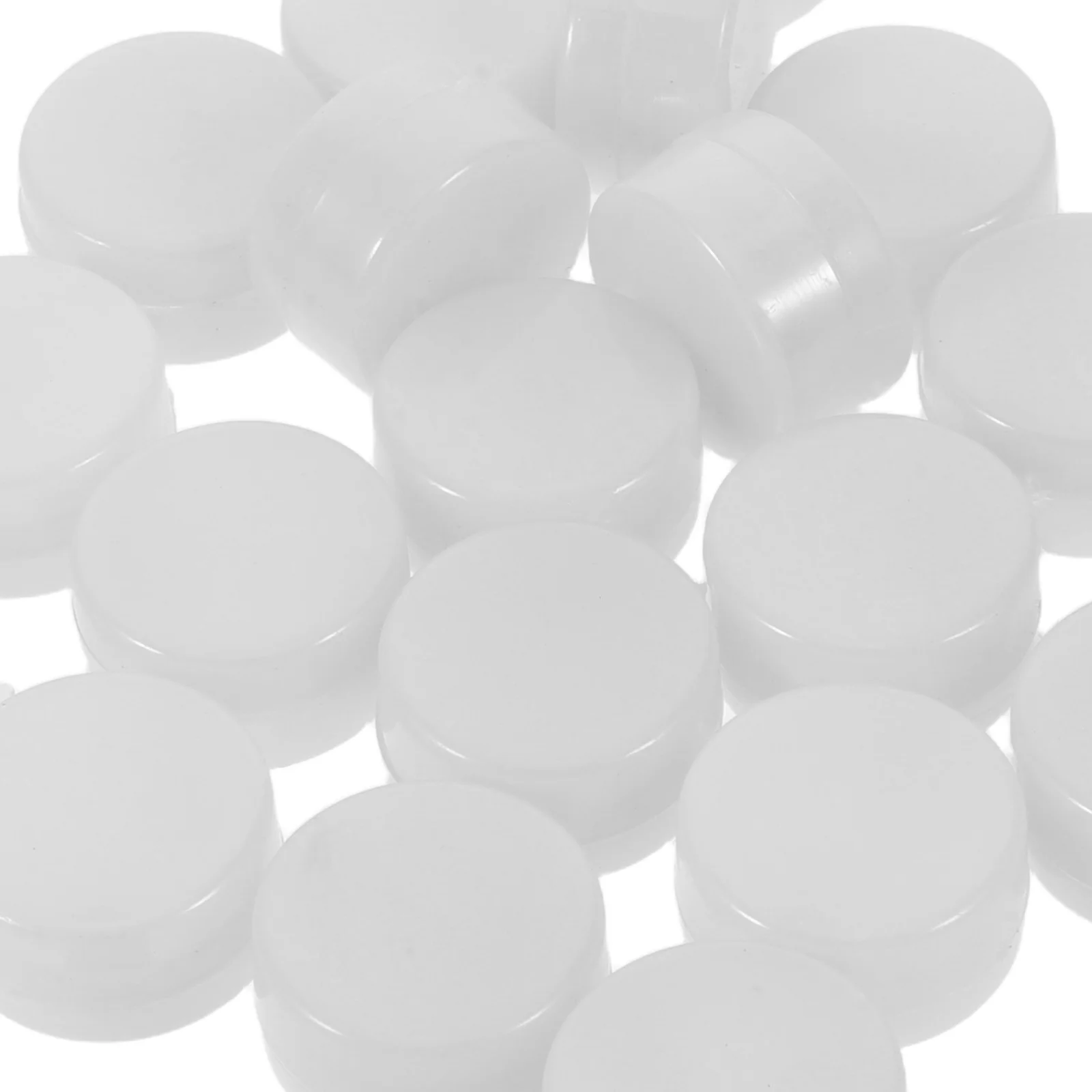 20 peças inserções de chocalho para jogo sensorial infantil-bolas de chocalho de plástico branco-projetos de bebê de crochê diy balançando componentes de sino