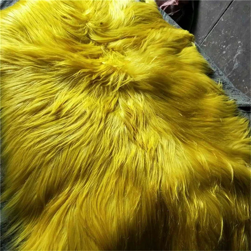 

Real Genuine Long Hair Goat Fur Skins Natural Goatskin Rug Soft Perfect For Decorative Pillows And Interior Design