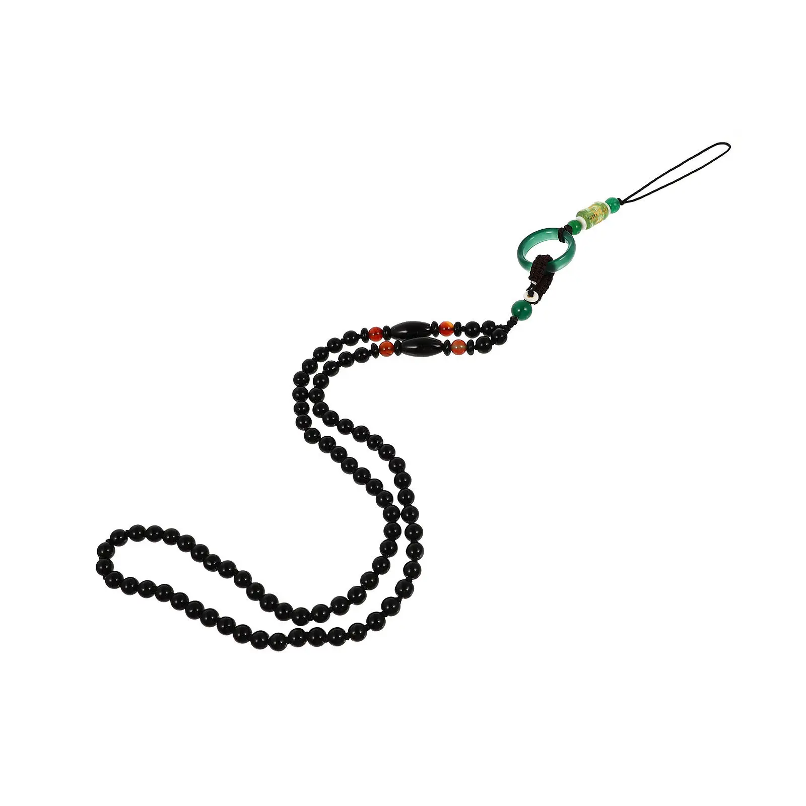 1Pcs Agate Crystal Mobile Phone Chain Lanyard Vintage Beaded Anti-Lost Rope for Women Detachable Halter Strap Exquisite Gift