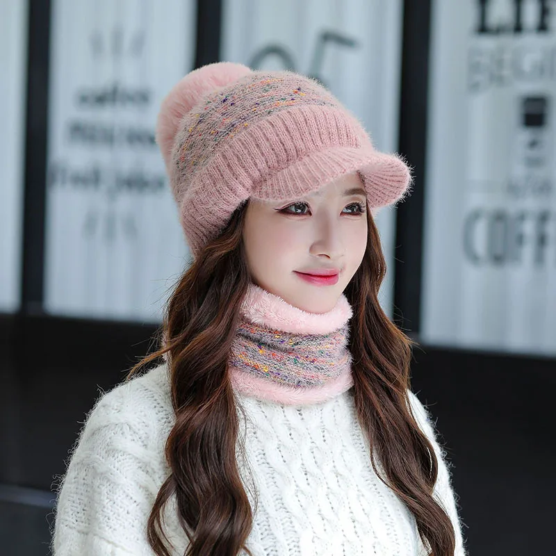 

Singelila High Quality AutumnWinter Women's Plush Velvet Hat, Neck, Warm Hat, Scarf, Hat, Bike, Cowl, Outdoor, Ear Protection