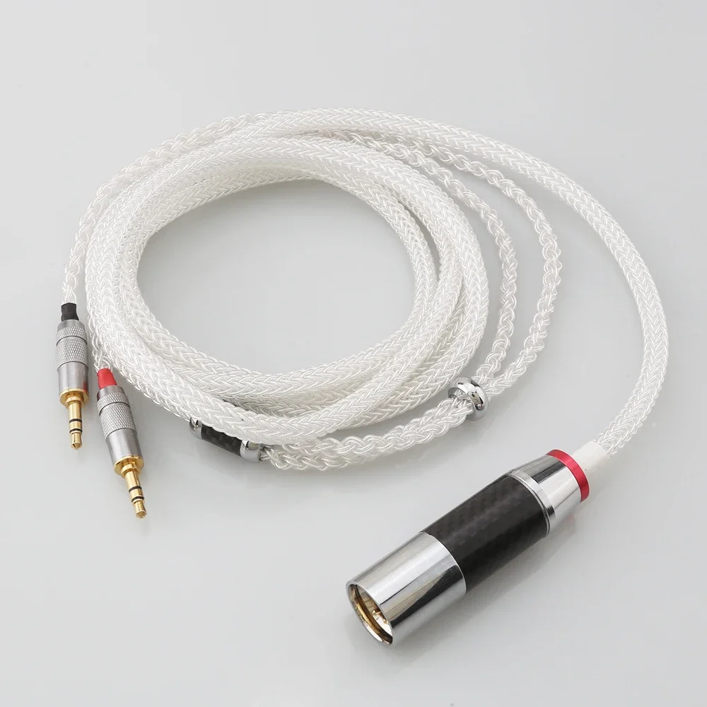 

HiFi 16cores Pure Silver Headphone Cable for Hifiman Sundara Ananda HE4XX HE560 HE-350 HE1000se HE6se he400i he400se Arya