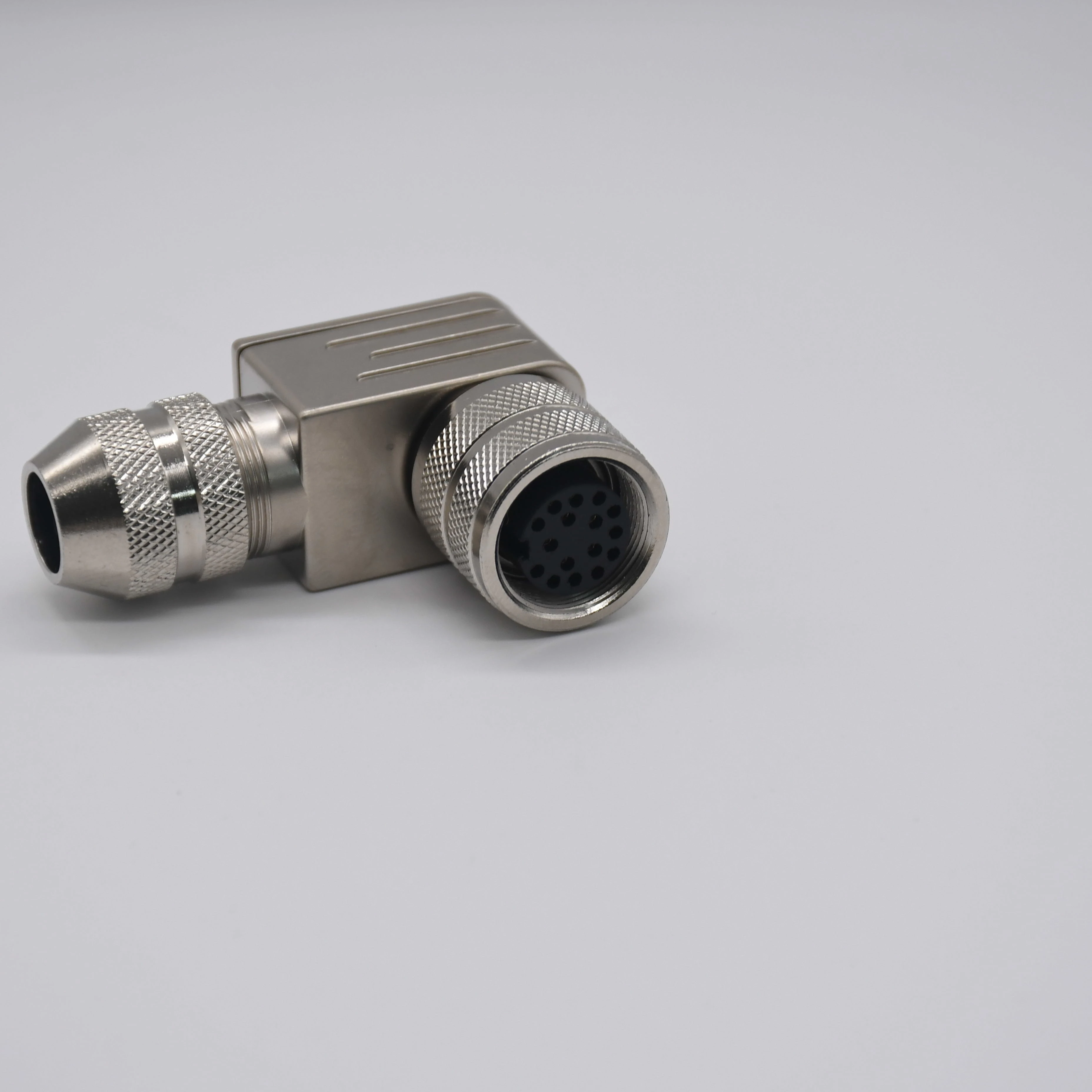M16 Aerospace Power Connectors 16 Pin Female a Code Right Angle Shielded Cable Mount Plug for Wire Connections