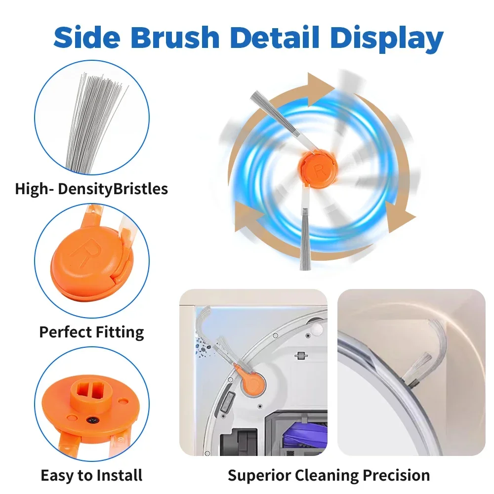 Запасные части для боковой щетки для Narwal J5 J5X YJCC020, детали пылесоса для бытовой уборки, аксессуары для подметального робота